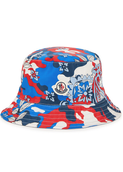  Moncler Kids Printed Reversible Shell Bucket Hat - Multicoloured 