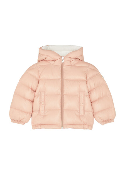  Moncler Kids Salzman Quilted Shell Jacket , Jacket, Pink 