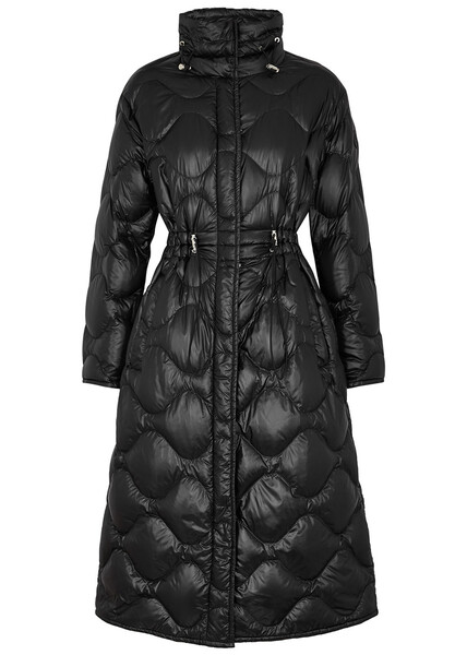  Moncler Langrune Black Quilted Shell Coat - 4 