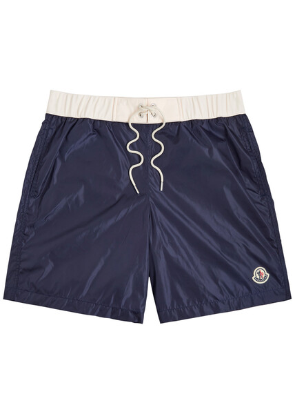  Moncler Logo-appliquéd Shell Swim Shorts - Navy - Xl 