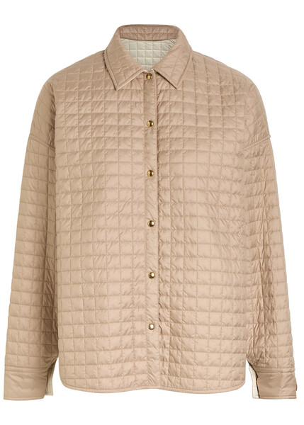 Moncler Quilted Shell Overshirt - Beige - 44 (uk12 / M) 