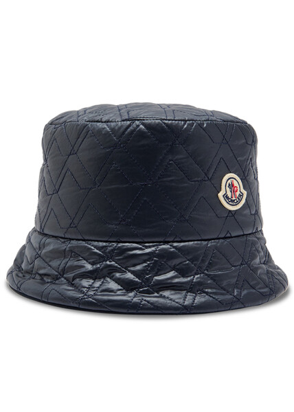  Moncler Reversible Quilted Nylon Bucket Hat - Navy - M (uk 12 / M) 