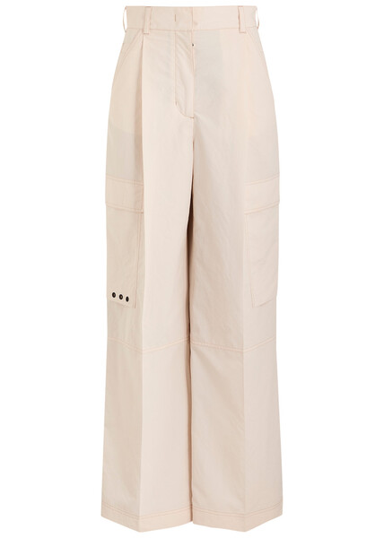  Moncler Shell Cargo Trousers - Ivory - M (uk 12 / M) 