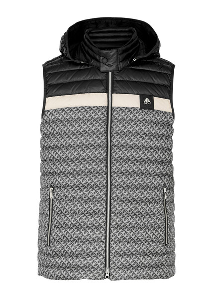  Moose Knuckles Air Printed Quilted Shell Gilet - Beige - L 