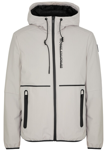  Moose Knuckles Grayton Hooded Shell Jacket - Grey - M 