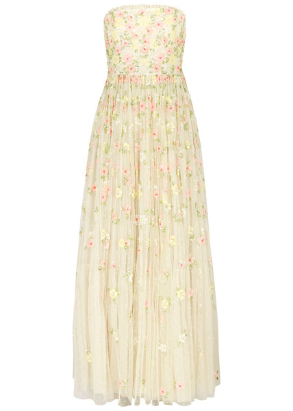  Needle & Thread Freesia Sequin-embellished Tulle Gown - Cream - 12 