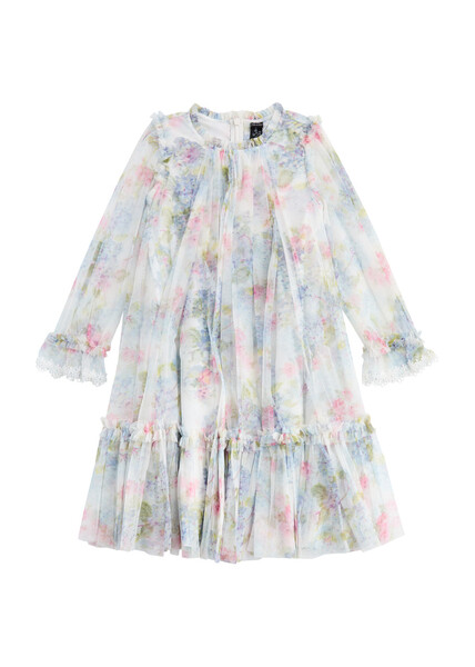  Needle & Thread Kids Hydrangea Printed Tulle Dress - Multicoloured 