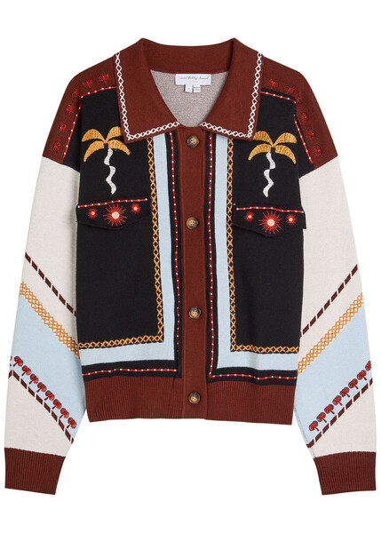  Never Fully Dressed Embroidered Knit Cardigan - Multicoloured - M (uk12 / M) 
