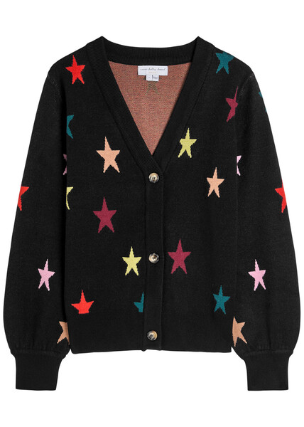  Never Fully Dressed Star Knit Cardigan - Black - S (uk8-10 / S) 