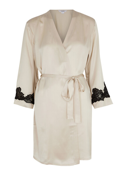  Nk Imode Morgan Silk Robe - Cream - M (uk12 / M) 