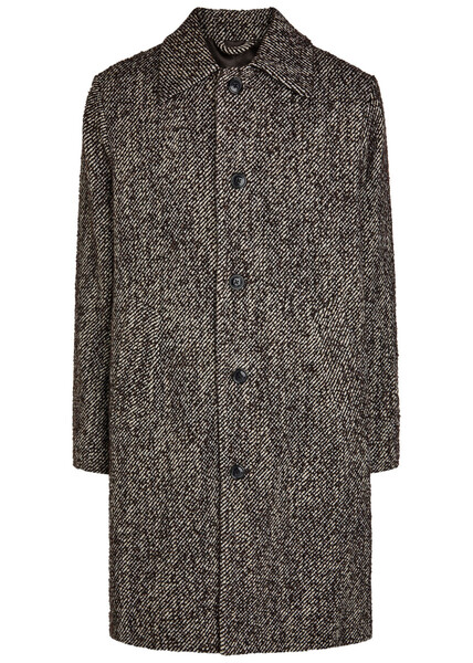  Nn07 Franco Patterned Wool-blend Coat - Grey - M 