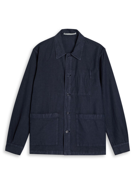  Norse Projects Julian Cotton-blend Overshirt Jacket - Navy - Xl 
