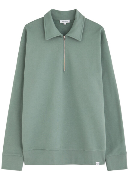 Norse Projects Ketel Half-zip Cotton Sweatshirt - Blue - L 