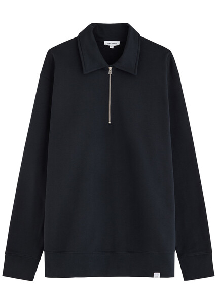  Norse Projects Ketel Half-zip Cotton Sweatshirt - Navy - S 