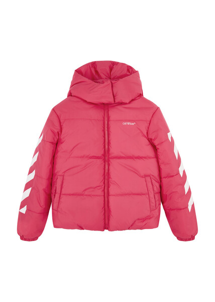  Off-white Kids Logo-print Quilted Shell Jacket (4-12 Years) - Pink - 08yr (8 Years) 