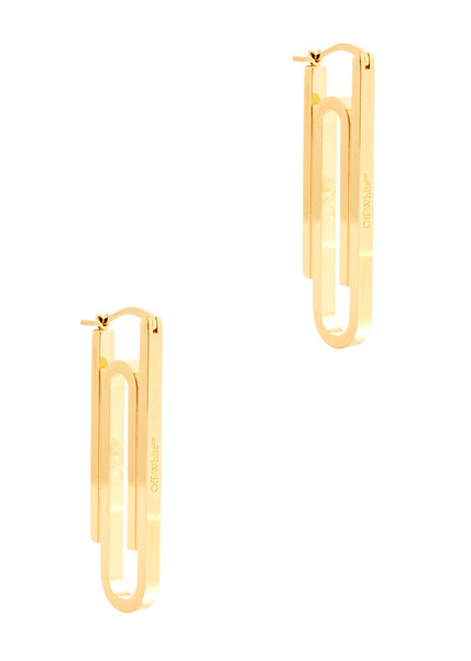  Off-white Paperclip Drop Earrings - Gold - One Size 