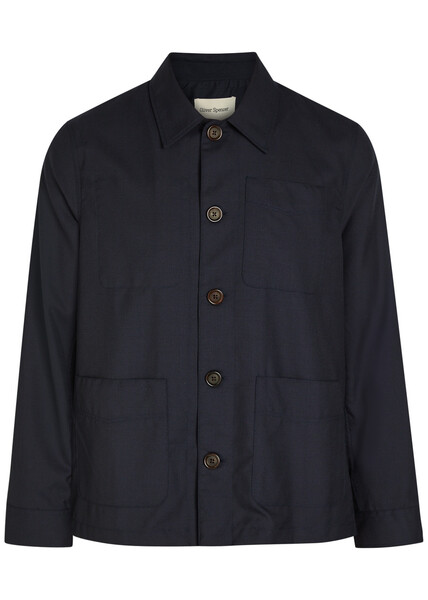  Oliver Spencer Kennard Wool Overshirt - Navy - M 