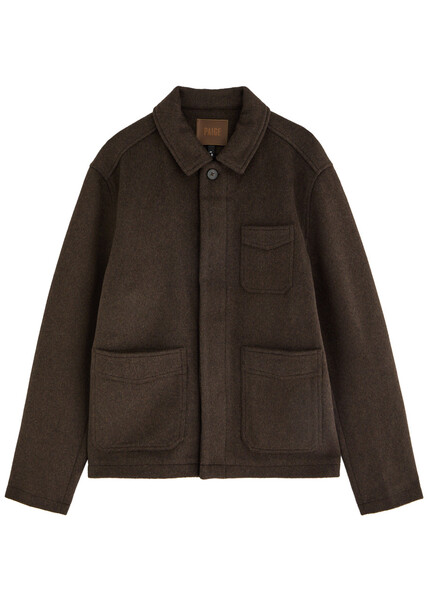  Paige Chancery Wool-blend Jacket - Brown - Xl 
