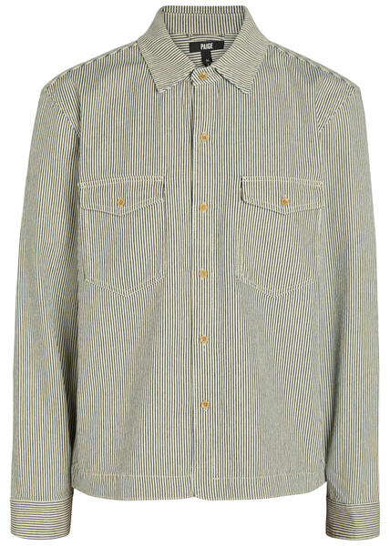  Paige Renzi Striped Denim Jacket - Navy - L 