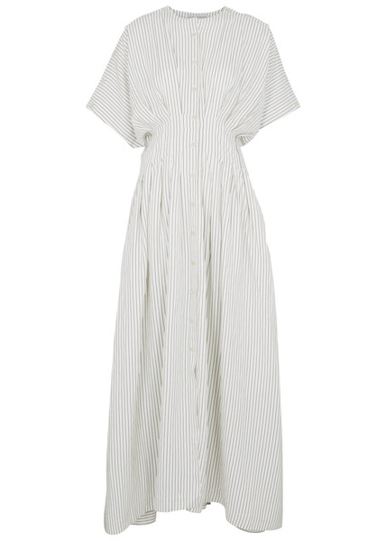  Palmer//harding Exhale Striped Twill Maxi Dress - Ivory - 14 