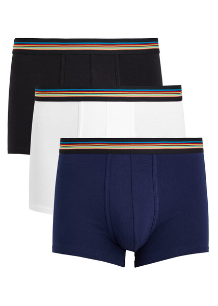  Paul Smith Stretch-cotton Trunks - Set Of Three - White - S 