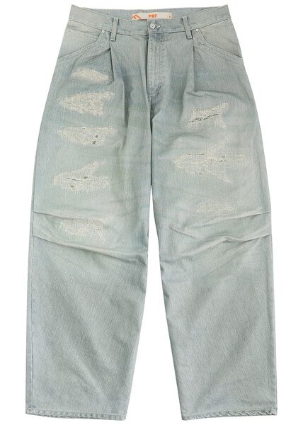  Pdf Channel Fat Angelo Distressed Wide-leg Jeans - Denim - 30 (w30 / S) 