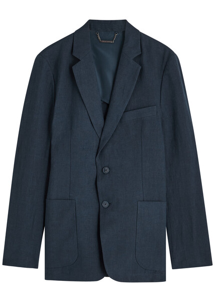  Percival Tailored Linen Blazer - Navy - 50 (uk40 / L) 