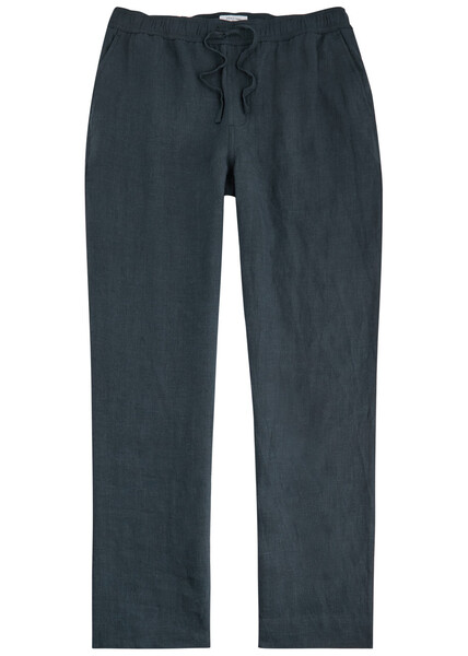  Percival Tailored Linen Trousers - Navy - 30 (w30 / S) 