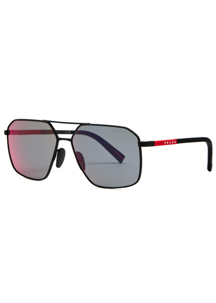  Prada Linea Rossa Aviator-style Sunglasses - Black - One Size 