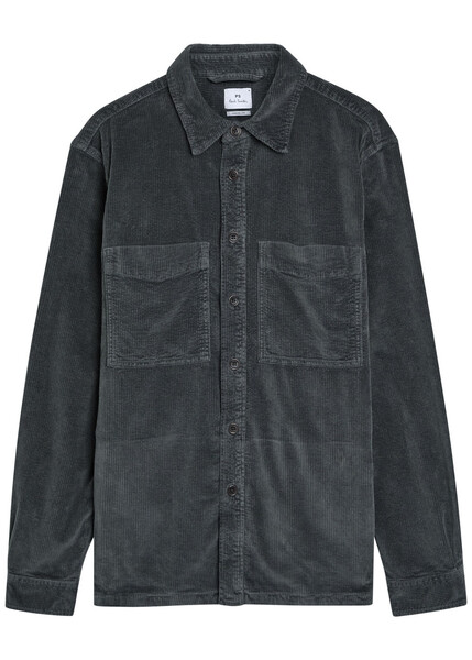  Ps Paul Smith Corduroy Overshirt - Grey - M 