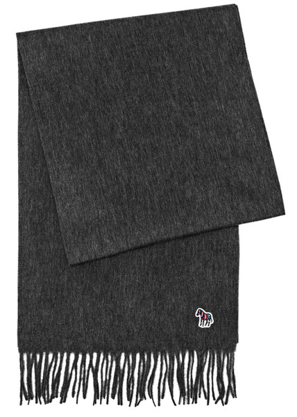  Ps Paul Smith Fringed Wool Scarf - Grey - One Size 