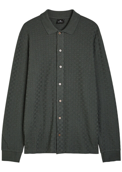  Ps Paul Smith Textured Cotton Cardigan - Grey - L 