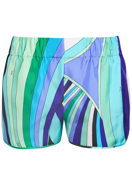  Pucci Iride Printed Silk-twill Shorts - Multi Print - 44 (uk12 / M) 