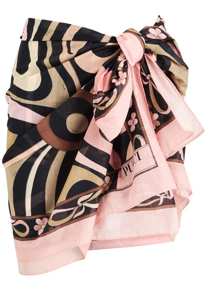  Pucci Printed Catton Sarong - Multi Print - One Size 