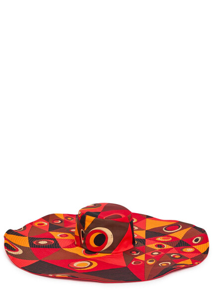  Pucci Printed Wide-brimmed Cotton Sun Hat - Orange - One Size 