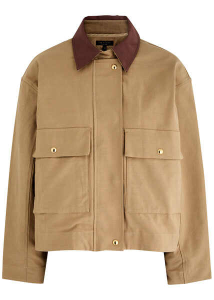  Rag & Bone Nonie Cotton Jacket - Beige - S (uk8-10 / S) 