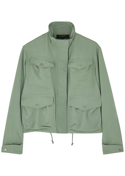  Rag & Bone Trail Tencel-blend Jacket - Light Green - M 