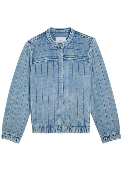  Rails Rosell Quilted Woven Jacket - Light Blue - L (uk14 / L) 
