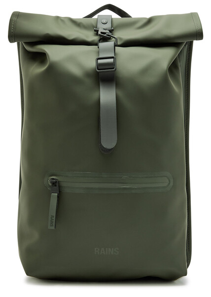  Rains Rolltop Waterproof Backpack - Green - One Size 