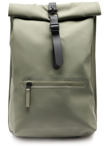  Rains Rubberised Backpack - Light Green - One Size 