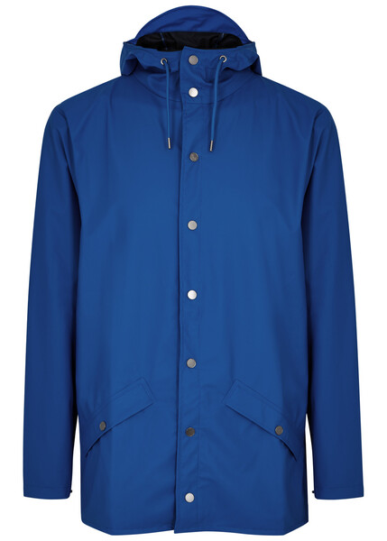  Rains Short Matte Waterproof Raincoat - Blue - S 