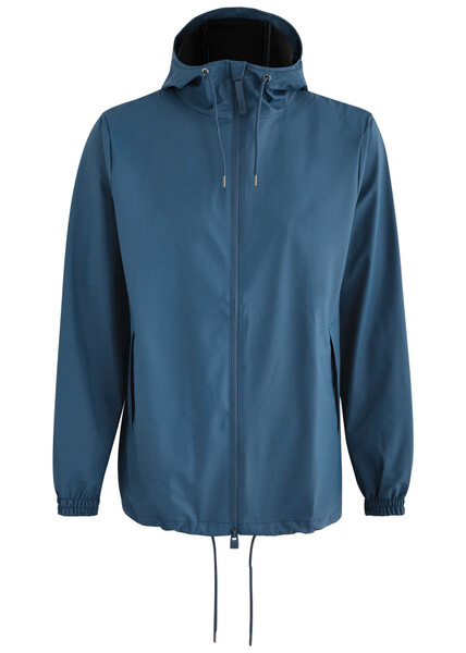  Rains Storm Breaker Hooded Rubberised Jacket - Blue - L 