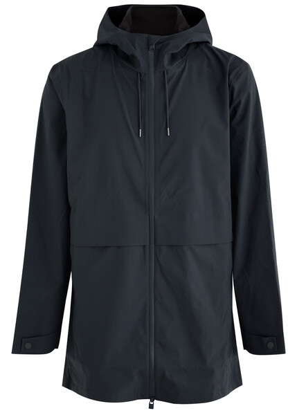  Rains Suva Long Hooded Waterproof Jacket - Navy - S 