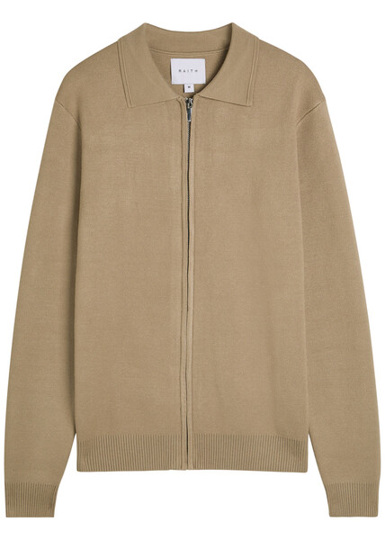  Raith Arlo Knit Overshirt - Beige - M 