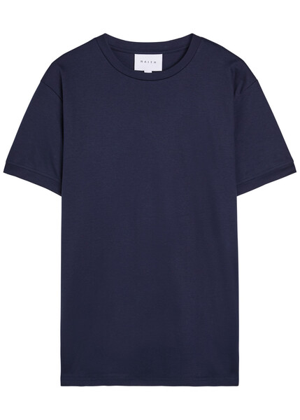  Raith Luxe Mercerised Cotton T-shirt - Navy - L 