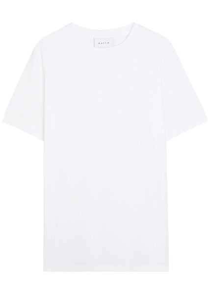  Raith Luxe Mercerised Cotton T-shirt - White - M 