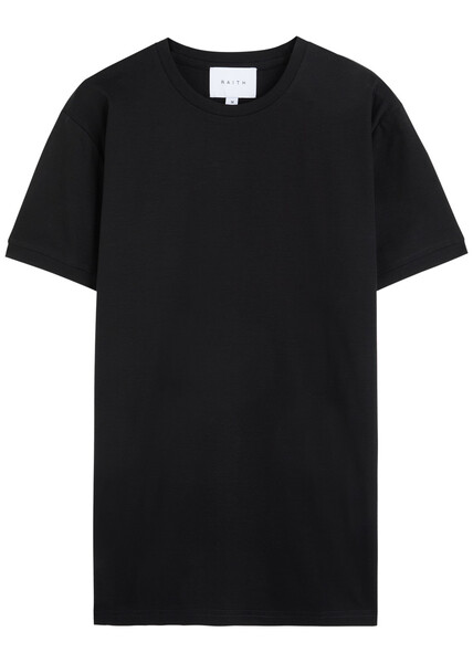 Raith Luxe Mercerized Cotton T-shirt - Black - Xl 