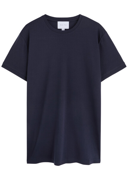  Raith Luxe Mercerized Cotton T-shirt - Navy - M 