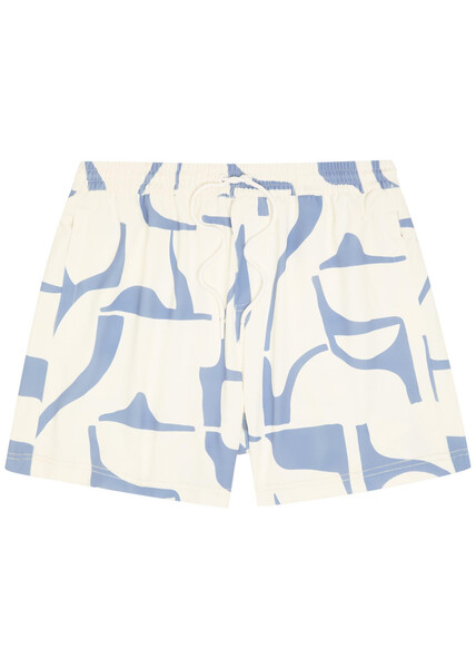  Raith Massira Patterned Woven Swim Shorts - Cream - L 