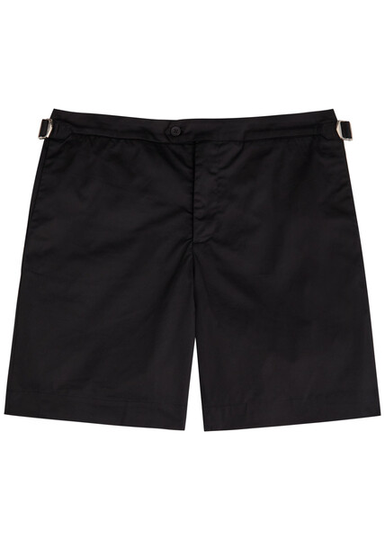  Raith Pecori Stretch-cotton Tailored Shorts - Black - S 